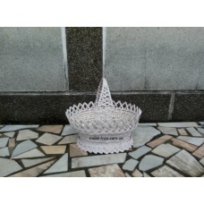Великодний кошик з лози "Забковий" в білому кольорі